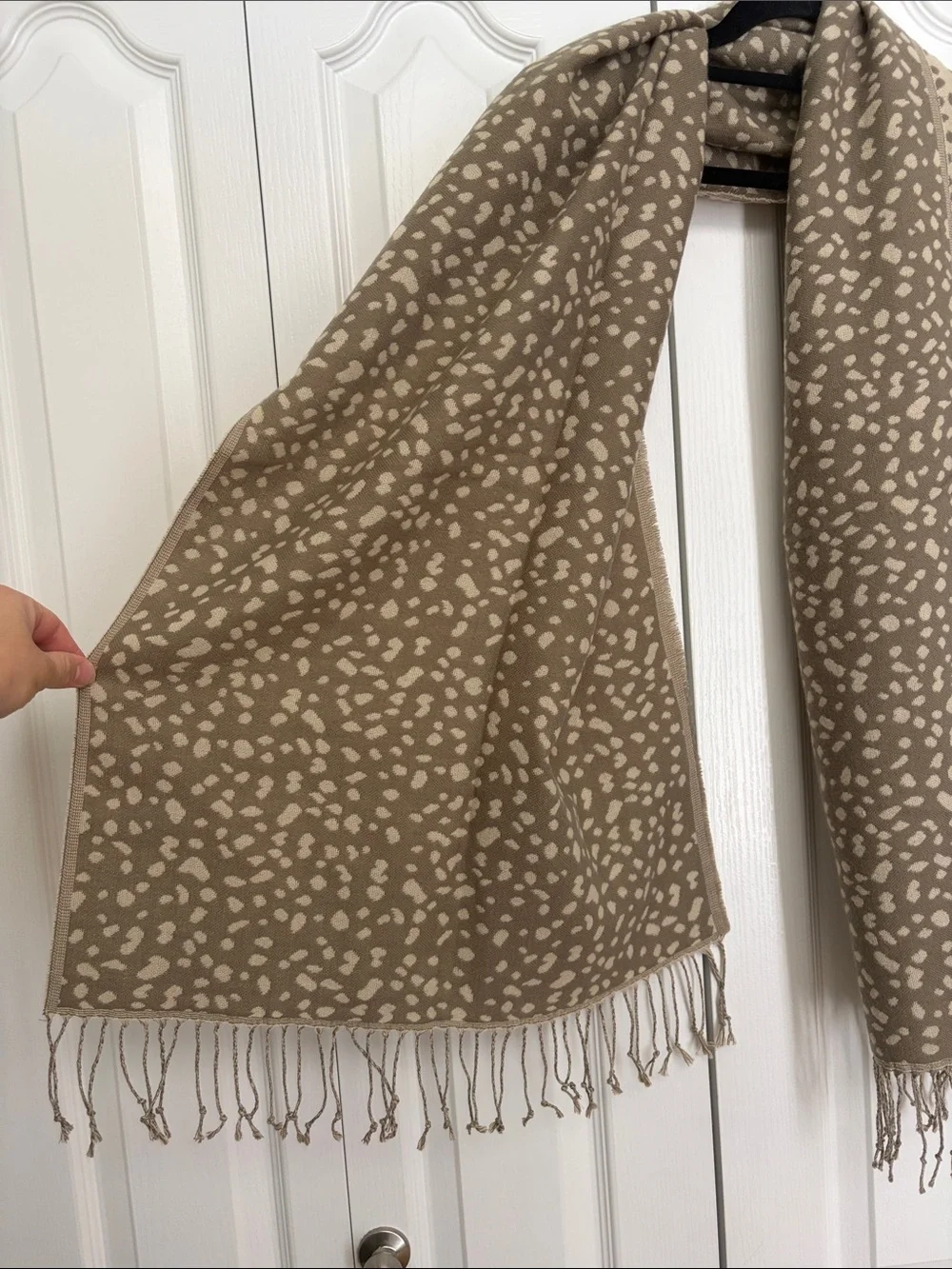 Banana Republic Reversible Cheetah Animal Print Fringe Scarf NWT